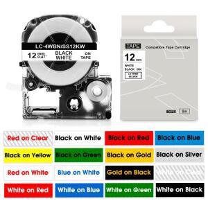 1Pcs SS12KW 호환 엡손 kingjim LC-4WBN 6/9/12mm 라벨 테이프 LW-300 600P 메이커 용