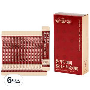 풍기도깨비 6년근 홍삼스틱 순 10ml X 15p 10ml 6개