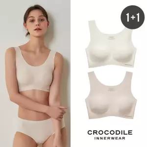 [크로커다일] 라이크라쉘론 U넥 오트밀 베이지 브라 2종 CDWBR3M2122