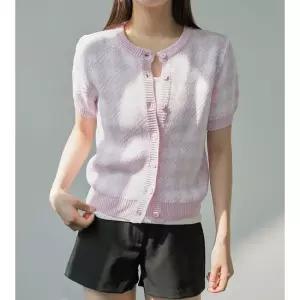 [MADE] 하운드 체크 포인트 하객룩 하스 니트 가디건 (3color)