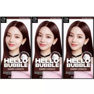 미쟝센 헬로버블 염색약 3NT 다크초코x3 차분하고 진한 초콜릿 브라운 발색좋은 셀프염색