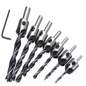 목공기리 드릴 비트 이중 카운터싱크 임팩용 우드 피스