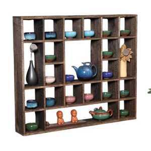 벽걸이 그릇장 엔틱 옛날 찻잔장 대형 컵보드 원목 찻장