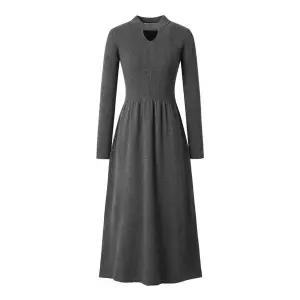 [미니멈][미니멈 에브리데이]트임 골지 플레어 니트 원피스 (EA4OW011D)