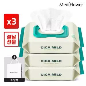 [메디플라워] 시카 마일드 클렌징 티슈 100매x3+쇼핑백중