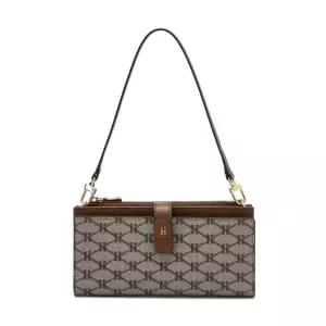 [헤지스](대전신세계)[헤리아토] 브라운 시그니처 패턴 핸드폰수납 핸드폰지갑 월릿백 HIWA5E895W2