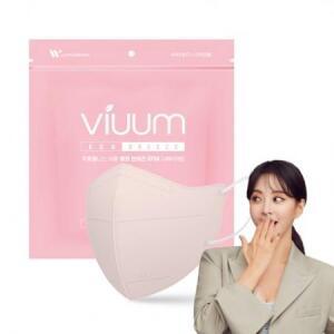 viuum 에코 브리즈 새부리형 마스크 대형 KF94, 25개입, 핑크, 1개 one option