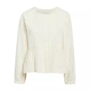 [JJ지고트](광주신세계)펀칭레이스 플레어 블라우스 GR3N0BL321