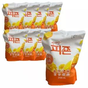 피죤 섬유유연제 옐로미모사 리필 2.1L 8개