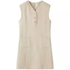 [롯데백화점]씨씨콜렉트 울 블렌드 부클 슬리브리스 원피스 (C244MSE031)