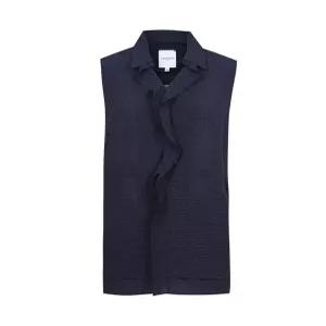 [크로커다일레이디]프릴 스트링 집업 베스트_CLCMVT103