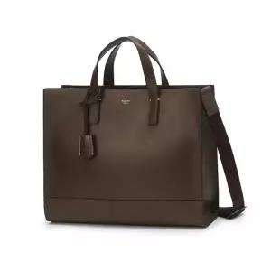 [헤지스](대전신세계)브라운 로고배색 가죽 서류가방 HJBA5E851W3