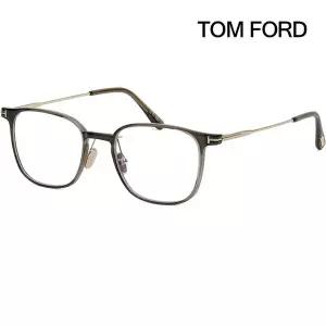 [톰포드] 블루라이트차단 안경테 TF5923KB 057 아시안핏 투명 다크그레이 사각 가벼운 뿔테 명품
