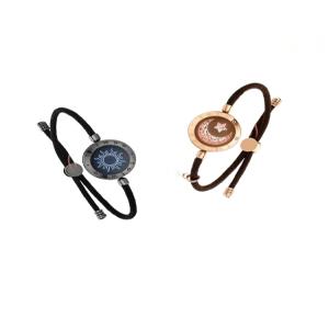 커플 진동 팔찌 밀란 남성용 기념일 펜던트 장거리 쥬얼리 보고싶을때 지능형 비즈 알람 여성