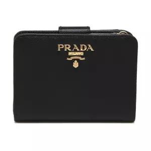 [명품] 26SS 로고 사피아노 반지갑 블랙 1ML018 QWA F0002