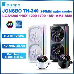 쿨러 JONSBO TH 240 CPU 액체 냉각 레이어 미러 통합 수냉식 라디에이터 LGA1700 1851 1200 115X AM4 AM5