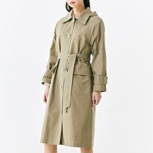 [미쏘] 후드 스탠카라 롱트렌치 코트 (MIWJTC313G-T)