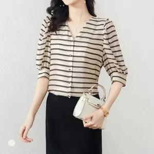 클라셰 (77까지)클래식스트라이프블라우스_B5M0795