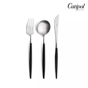 [큐티폴] 고아 블랙실버 디너 3종세트(디너스푼,디너포크,디너나이프)
