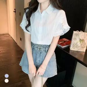 클라셰 카라프릴소매블라우스_B5M1271