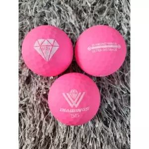 골프공 다이아윙스 M2x 장타 비거리 고반발 볼 무광핑크 3구 (투명...