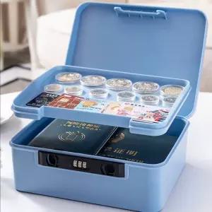 박스 자물쇠 미니금고 사무용 지폐박스 가정용 시크릿 플라스틱 A4 문서 비밀상자