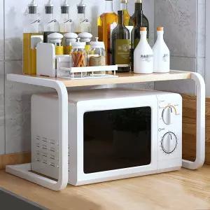 hge 싱크대 이동식 선반 전자레인지 수납장 2단 Ctype 내추럴화이트 렌지대 오븐장 렌지다이 주방 정리 선