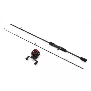 초보자용 루어 낚시 풀세트 베이트릴 오색 낚싯줄 포함 (WFJLNM5)