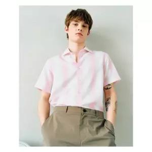 [로가디스][로가디스] 레이온 혼방 옴브레 스트라이프 반팔 셔츠 - 마젠타 (RY5465C96W)