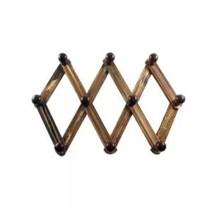 벽걸이 옷걸이 자바라 탄화 나무 (WFJZ3YW)