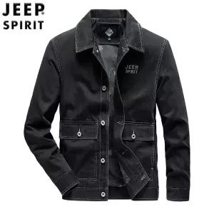 JEEP SPIRIT 가을 남성 데님 재킷 빈티지 워싱 청자켓
