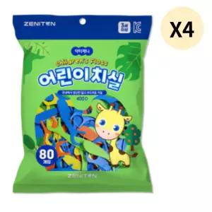 제니튼 닥터제니 어린이 치실 치간 칫솔 80개입 X4개 BNS
