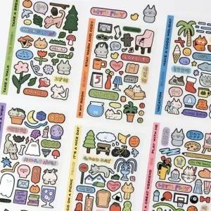 고품질 리무버블 스티커팩 다꾸 다이어리 귀여운 데코 스티커 (WFK3T6Z)