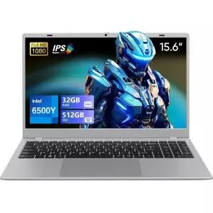 UOWAMOU 15.6 IPS-FHD 노트북, 32GB RAM 512GB SSD 6500Y (최대 3.4GHz), 학생-가정 Wi-Fi 5 BT5.0용 멀티