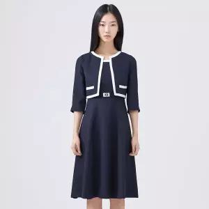 [롯데백화점]케네스레이디 배색 자켓 레이어드 원피스 (EWOPOE11)