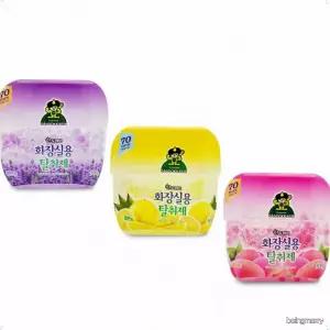 상쾌한 화장실 욕실 70일 지속 젤타입 탈취 방향제 용기형 라벤더 레몬 복숭아향