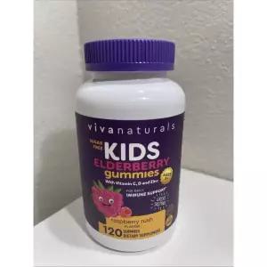 비타민 C D 아연이 함유된 어린이용 비바 내추럴스 8in1 엘더베리 구미 6개