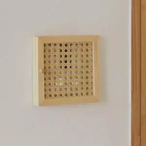 [라이프스토리]라탄 스위치가리개 정사각 보일러 벽콘센트 커버 덮개