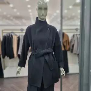 [시슬리]샬롯 숄카라 벨티드 코트 (SACT44461 블랙,그레이)