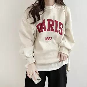 [BEST OF BEST][샐리] 오버핏패리스기모맨투맨_I5D-ITS005