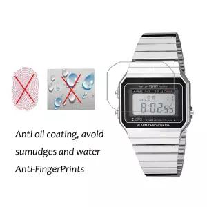 호환 카시오 A700W A168WG AE-1200WHD A158WEA A158WA W-217 F108WH 방수 투명 화면 보호기에 대 한 3Pcs