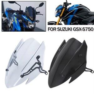 스즈키 GSX S750 GSXS750 GSXS 750 2017 용 브래킷이있는 오토바이 윈드 스크린 스포츠 투어링 실드 바이저