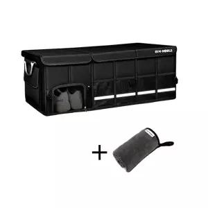 엠노블 옥스퍼드 트렁크정리함 + 세차타월 자동차 수납함 차량용 신발장 차량 보관함 수납함 세차용품 