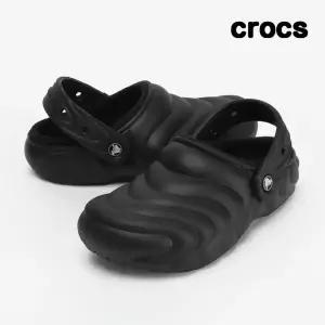 크록스 클래식 라인드 오버퍼프 클로그 성인 샌들 블랙 210059-001