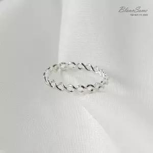 925실버 심플체인 순은 가드링 꼬임 은반지 슬림 레이어드반지 실반지