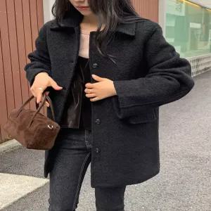 [모어렌] 시마엘 부클 울 하프코트 [tct0135]