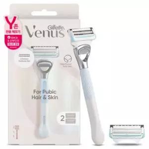 브라질리언 면도기 회음부 항문털 y존 셀프 제모 왁싱 면도기 제모기 + 면도날 2p