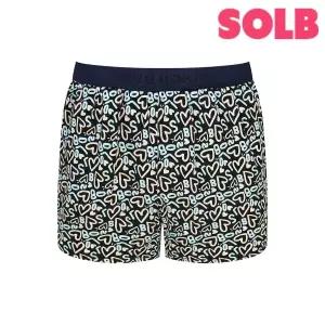 [롯데백화점]솔브 남자트렁크 하트 나염 아웃밴드 남성트렁크팬티 SMT6160
