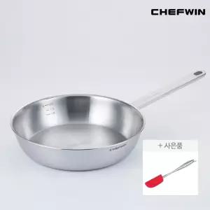 쉐프윈 통5중 316 커퍼코어 소테팬 후라이팬 26cm+실리콘 스파츌라(색상랜덤)