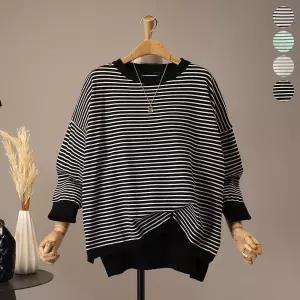 [모노시크] 제아트 라운드 단가라 트임 니트_MNKT268